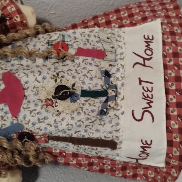 Vintage Handcrafted Angel Doll with Red Dress - Home Accents Decor - Picture 4 of 6